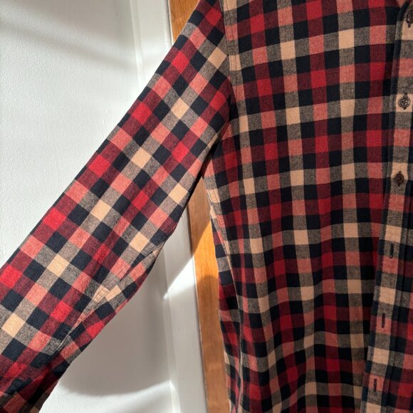 J.Crew Mercantile Flannel Shirt with Elbow Patches - Sz L - Picture 6 of 8